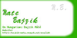 mate bajzik business card