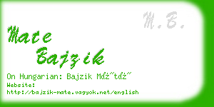 mate bajzik business card